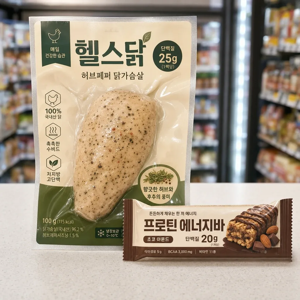 닭가슴살+에너지바