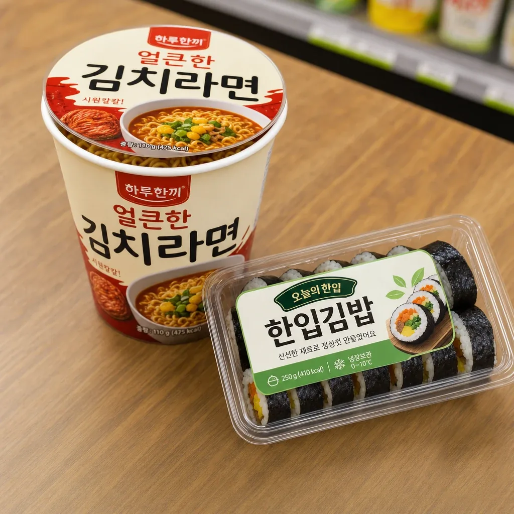 컵라면+김밥