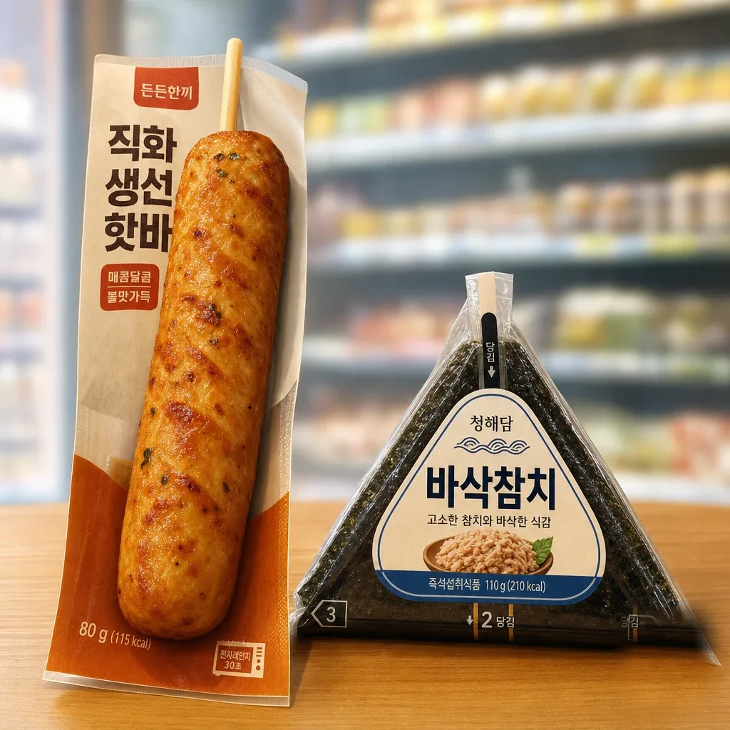 핫바+삼각김밥