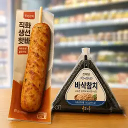 핫바+삼각김밥